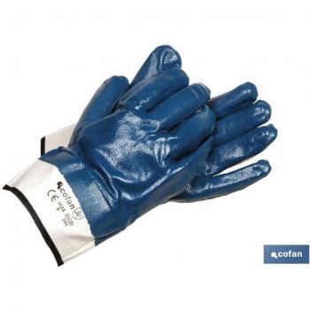 Blister de Guantes Nitrilo Azul Americano T-8, Caja de 12 Unidades