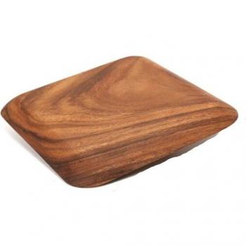 25cm Unfinished Acacia Wood Square Plate