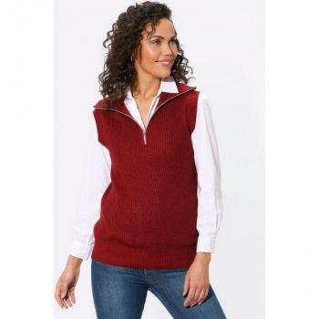 Unifarbener Pullunder in Rot