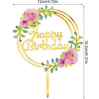 Acrylic Flower Cake Decor for Kids' Parties