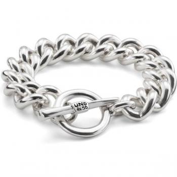 Bracelet plaqué argent avec maillons pour barbe