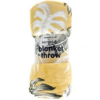 Exotic Palm Print Microplush Blanket