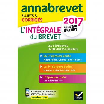 Annales Annabrevet 2017 L'intégrale du nouveau brevet 3e sujets