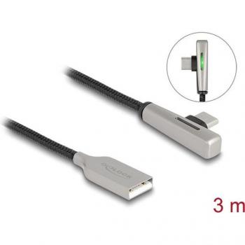 TurboSync 60W 3m USB‑A to USB‑C Angle Connector