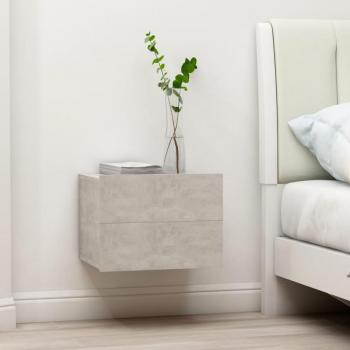 Comodini Grigio Cemento 2 pz 40x30x30 cm in Legno Costruito