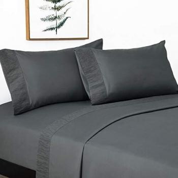 Bedsure Lenzuola Microfibra Grigio Oscuro Set