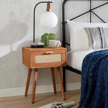 HOME SOURCE Bedside Table with 1 Drawer
