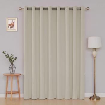 Deconovo Energy Saving Blackout Curtain 100 x 84 Inch Light Beige