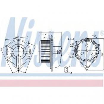 Nissens 87128 Binnenventilator voor auto’s zonder airco