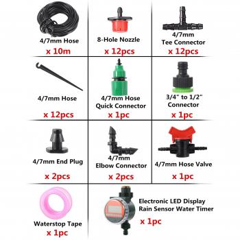 Automatic Drip Irrigation Kit with Rain Sensor