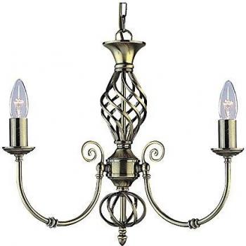 Zanzibar 3 Light Multi Arm Ceiling Pendant Antique Brass, E14