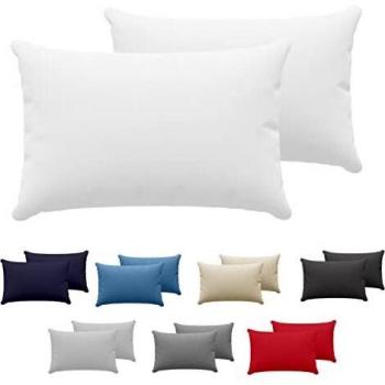 Copri cuscino Dreamzie 40x60 bianco, 100% jersey di cotone
