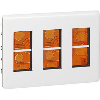 Caja de puesto de trabajo empotrada Legrand 078873L Mosaic para 3x4 módulos, color blanco