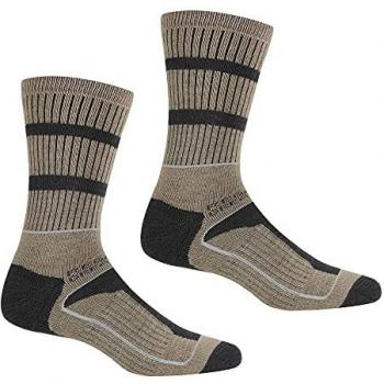 Regatta 2 Pack Samaris 3 Season Sock Moccasin Briar, Size: UK 9-12