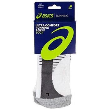 ASICS Chaussettes Ultra Comfort Cheville Mixte Adulte, M, Blanc brillant