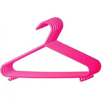 Bieco Kleiderbügel aus Kunststoff 8 Stück rosa