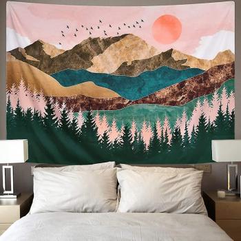 Tapisserie murale Arbre et Montagne