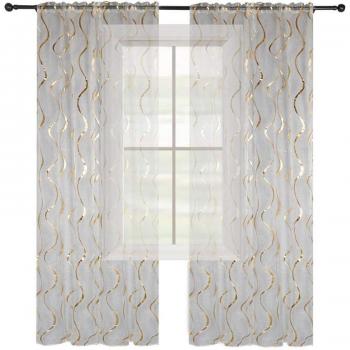 Sheer Wave Stripe Window Treatment
