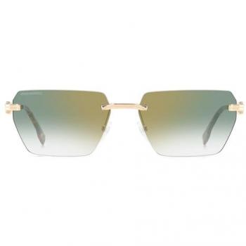 Dsquared2 D2 0102/S PEF/D6 58mm Gold‑Metal Green Squared Shaded Sunglasses