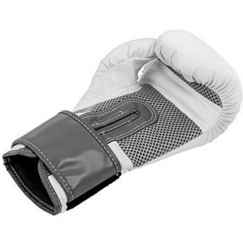 Gants de Boxe Muay Thaï 10 oz Velcro Paume Mesh Gris Pâle