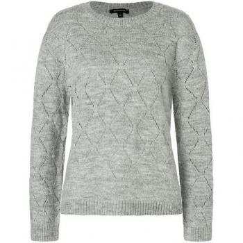 MORE&MORE Hellgrauer Strickpullover