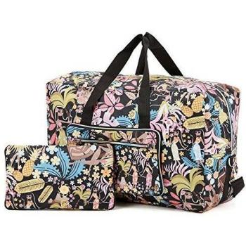 Arxus Large Foldable Duffel Tote Carry on Weekend Overnight Travel Bag Over Luggage with Shoulder Strap