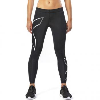 2XU Sportliche Kompressionsleggings für Frauen Schwarz Silber