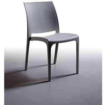 Sedia Impilabile da Giardino Volga Bianca per Bar e Ristoranti