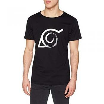 Naruto Shippuden Konoha T-shirt Manica Corta Nero S