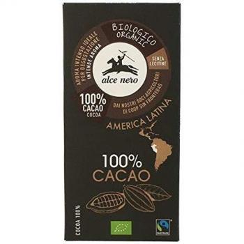 Tableta 100% cacao Alce Nero 50 g