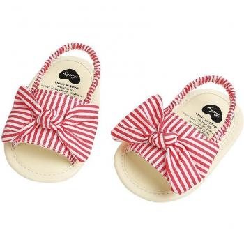 Newborn Girl’s Bowed Cotton Sandals – Princess Design, 0-18 Months, Non‑Slip
