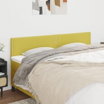 VidaXL Kopfteil-Set 2 Teile Grün 100x5x78/88 cm Stoff