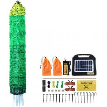 Kit de cerca eléctrica VEVOR, red PE 4x100 pies con postes y estacas de doble punta