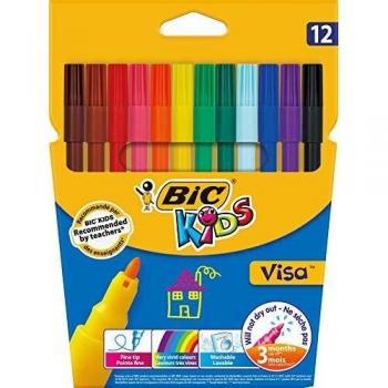 BIC Kids Visa Felt Pens Assorted Colours
