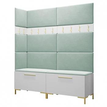 Recibidor Tivsoa 104 en Blanco y Tapiz, Montado a la Pared