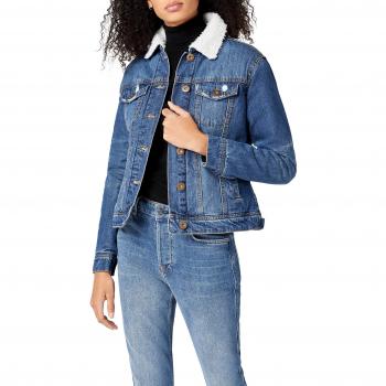 Urban Classics Sherpa Denim Blue Jacket