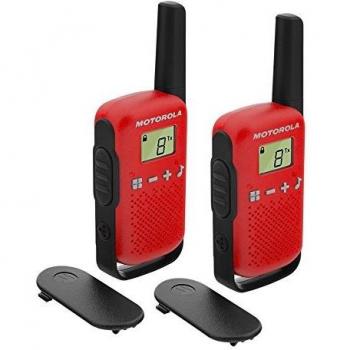 Motorola Talkabout T42 PMR-Funkgeräte (2er Set, PMR446, 16 Kanäle, Reichweite 4 km) rot