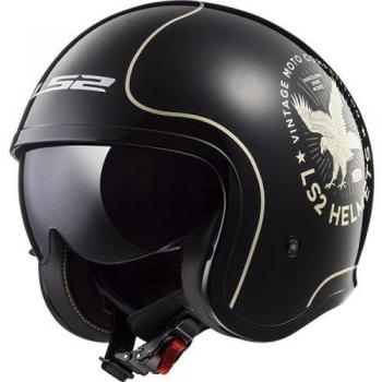 Casco LS2 SPITFIRE OF599 FLIER Negro/Blanco XL