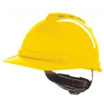 Vented MSA V-Gard 500 Yellow Helmet