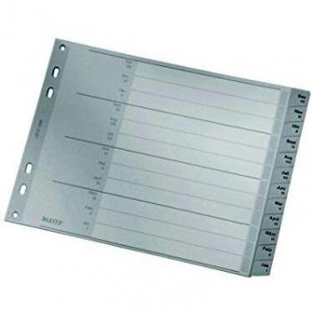 Feuilles de registre mensuel A4 Décembre-Janvier 12 unités PP Gris