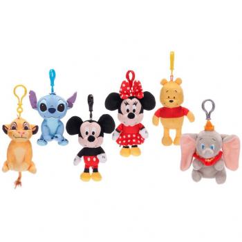 Chaveiro de pelúcia sortido Disney 11cm