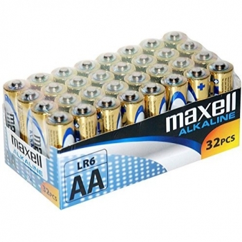 4-Piece Maxell AA Alkaline Battery Set