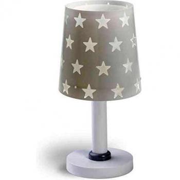 Dalber Nachttischlampe Sterne Grau, 15 x 15 x 30 cm
