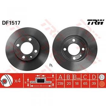 TRW DF1517 belüftete Bremsscheibe vorne, Einzelstück