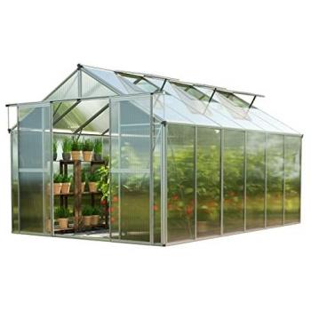 Serre de jardin avec panneaux double paroi 8 mm