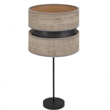 Lampada da Tavolo Colet 1xe27 Legno Nero/Grigio 61x30x30 Cm