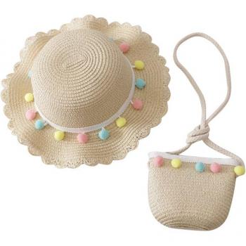 Sombrero de Paja Infantil con Flor Tropical