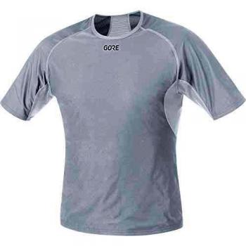 Base Layer Gore Wear Windstopper Manga Curta Cinza-Branco XXL
