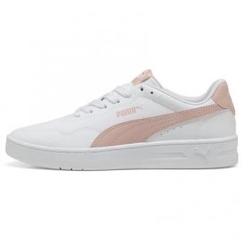 Zapatillas Casual “Puma Court Lally” – Mujer – Blanco con Toque Rosa – 37,5