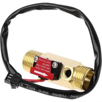 Compteur de débit d'eau G1/2 en laiton avec capteur Hall